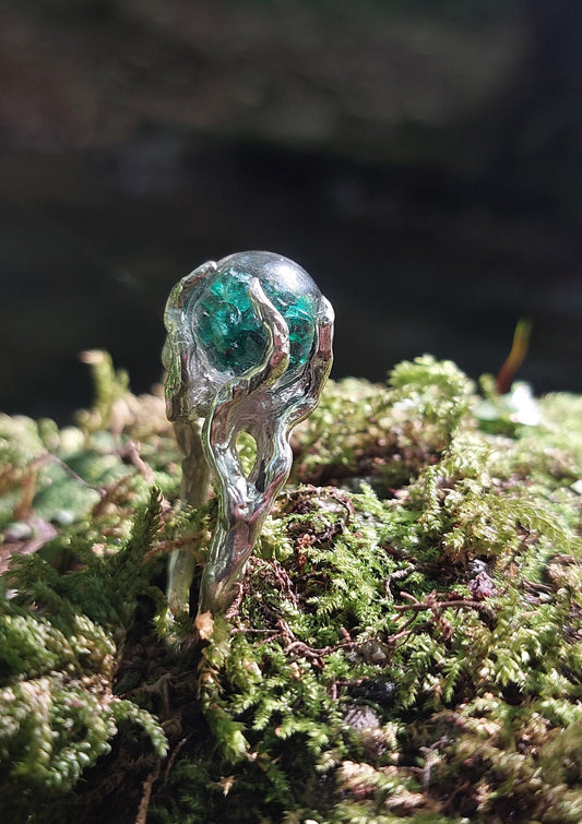 Anello "Sfera" con Smeraldi taglio tondo