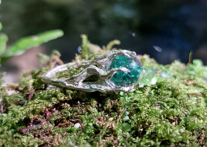 Anello "Sfera" con Smeraldi taglio tondo