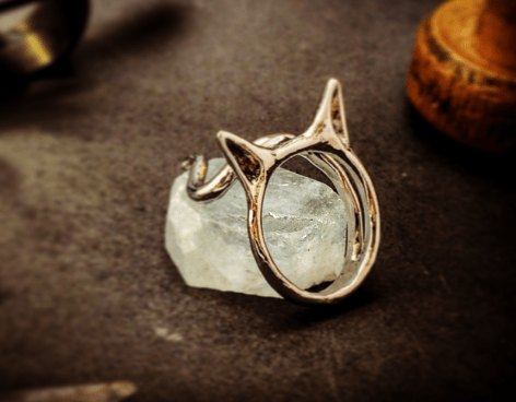 Anello "Gatto Con la Coda" in Argento