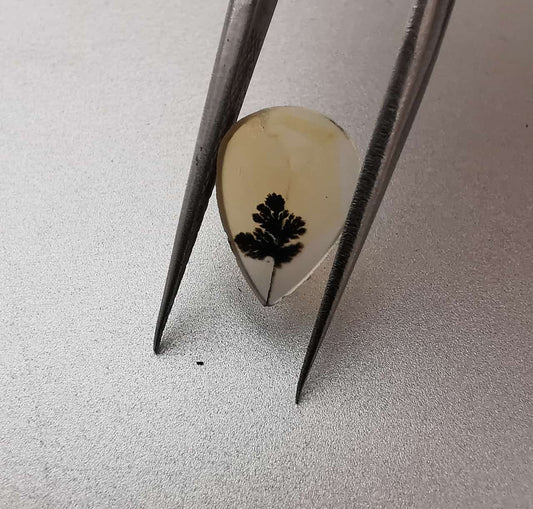 Agata Dendritica taglio goccia piatto 0,73 ct