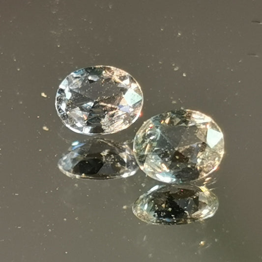 Coppia di Zaffiri taglio ovale 0,71 ct totali