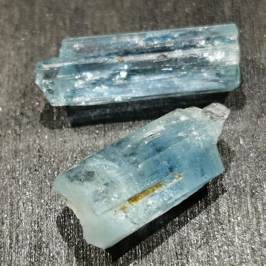 Coppia di Acquamarine grezze 6,50 ct